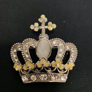 Fashionable Women Imperial Crown Shape Pin Brooch